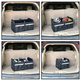 Higher Gear Car Trunk Organizer for Car, SUV, Auto, Truck, Home - Collapsible Car Storage Organizer - 2 Interior Compartments, 3 Exterior Pockets, Rigid Folding Bottom, No Slip Feet